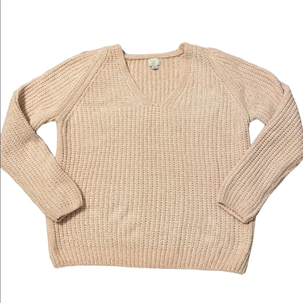 A New Day cozy knit weave v-neck sweater